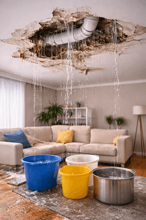 شکایت از همسایه به دلیل نشت آب طبقه بالا به پایین