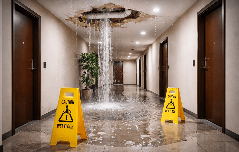 مسئول خسارت ناشی از ترکیدگی لوله آب و فاضلاب