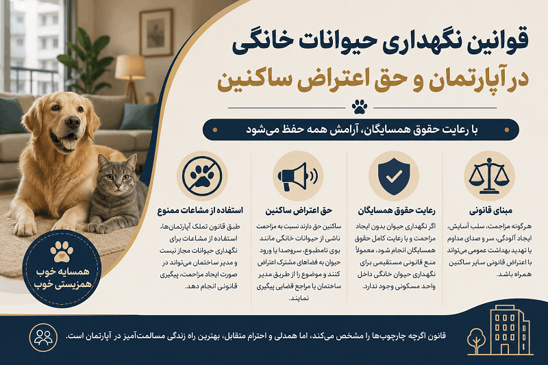قوانین نگهداری حیوانات خانگی در آپارتمان